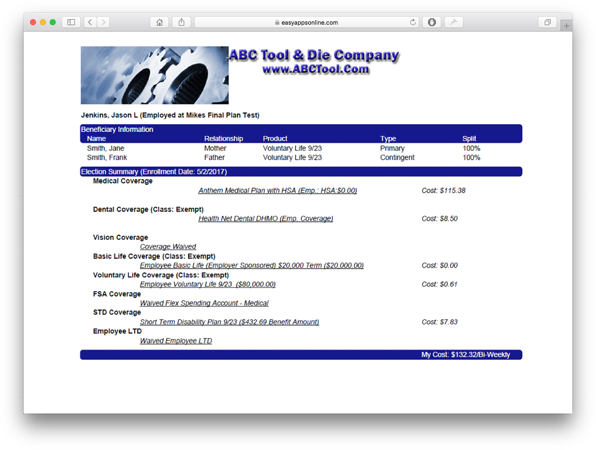 Easyappsonline Benefit Enrollment Ben Admin Software For Insurance Agents